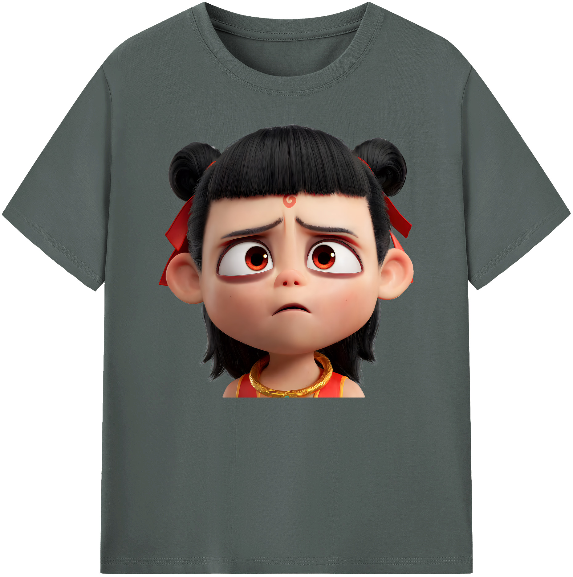 （画像用） Ne Zha 2 ナタ 魔童の大暴れ 綿100％ メンズ半袖Tシャツ｜肌触りやわらか＆通気性